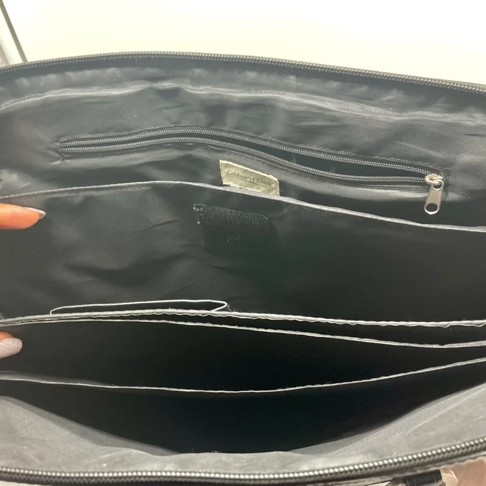 Coldwater Creek Black Labtop Work Shoulder Bag - Picture 9 of 11